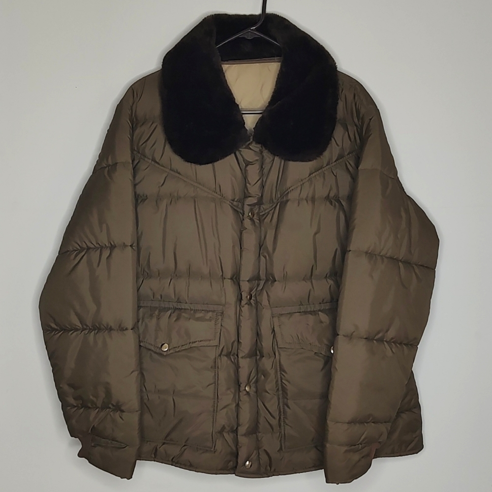 Vintage Wall's Blizzard-Pruf Puffer Jacket Brown